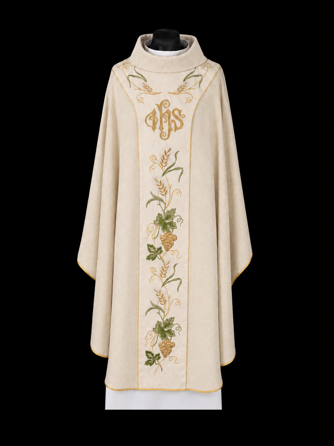 Chasuble with IHS Embroidery and Included Stole