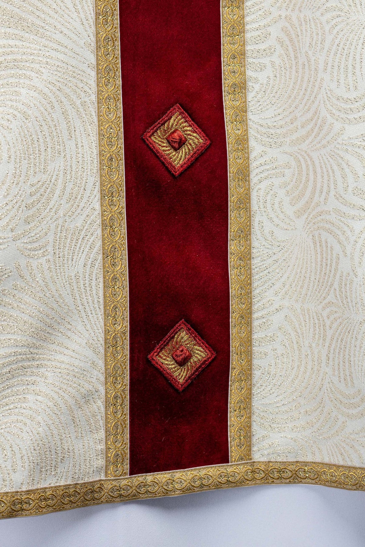 Handcrafted Chasuble with Natural Stones, Handmade 7012