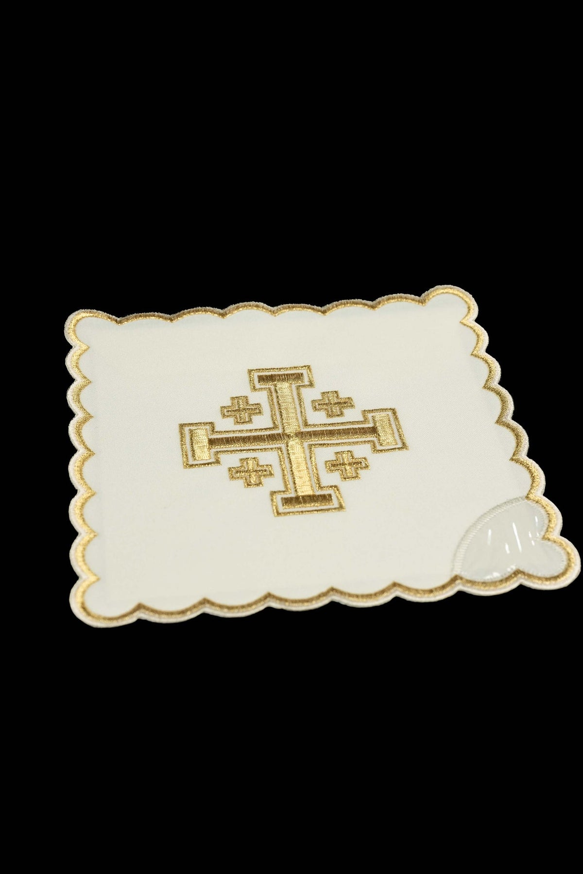Four-Color Chalice Pall Set with Jerusalem Cross Embroidery