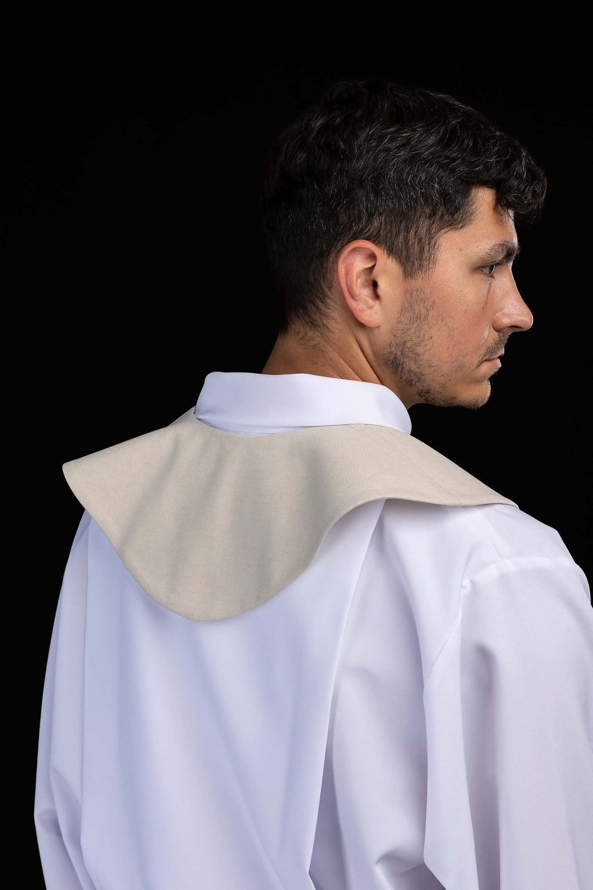 Ecru Lector's Pallium with Gold IHS Embroidery
