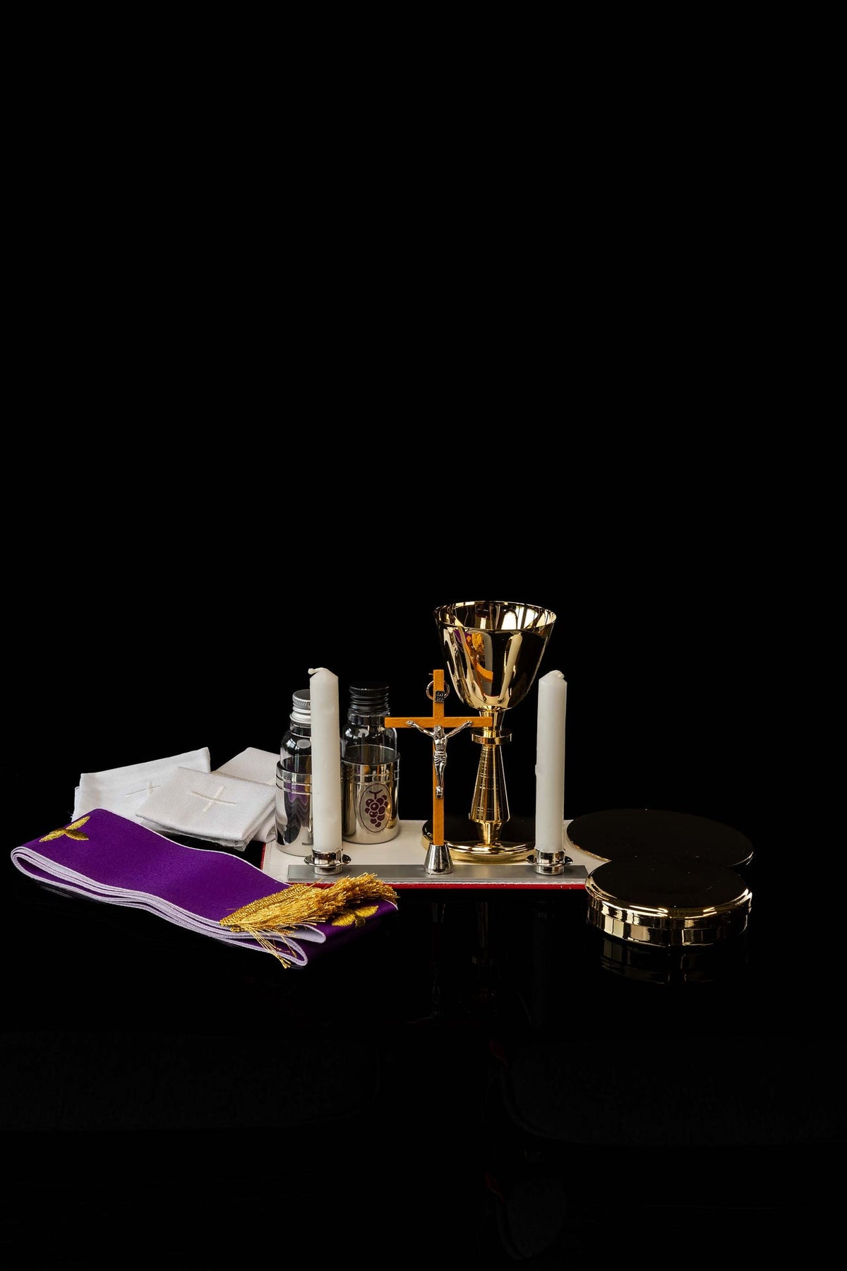 Mission Suitcase with Liturgical Equipment and Shoulder Strap