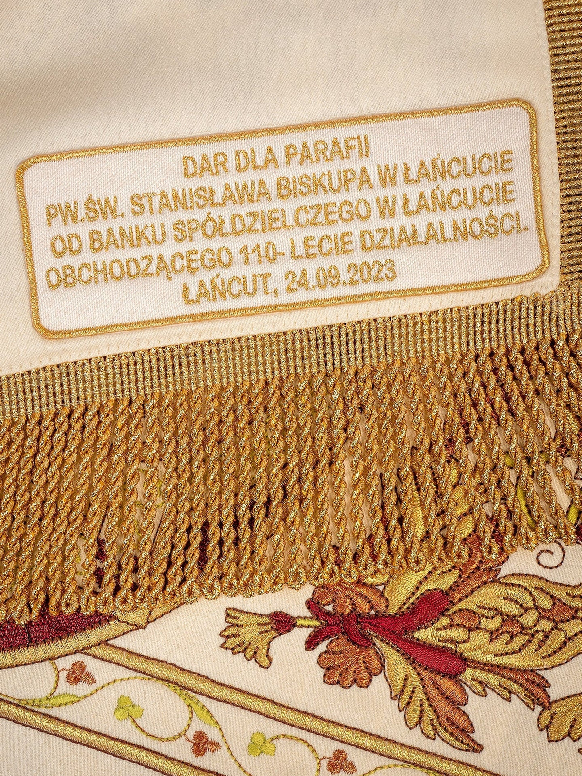 Embroidered Dedication Label