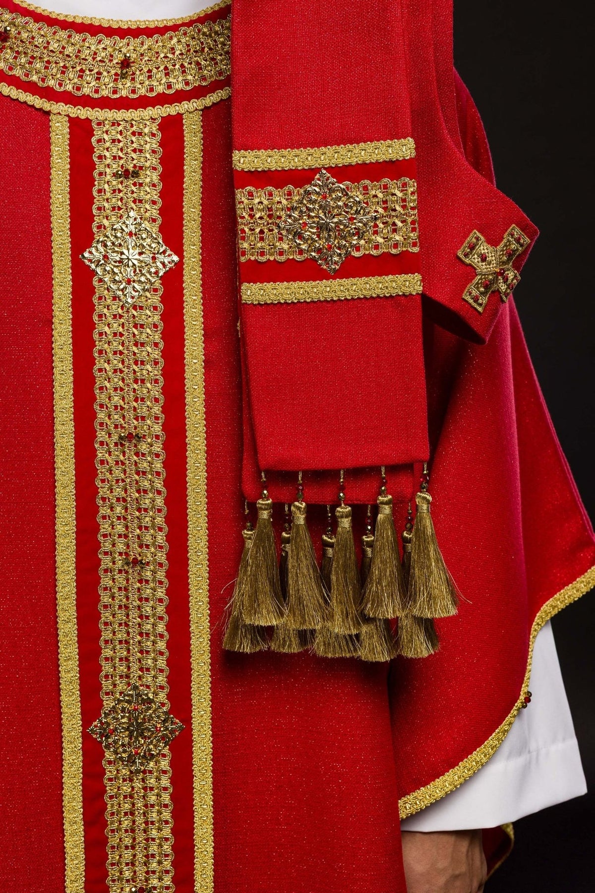 Ręcznie wykonany ornat z naturalnymi kamieniami Handmade 7001