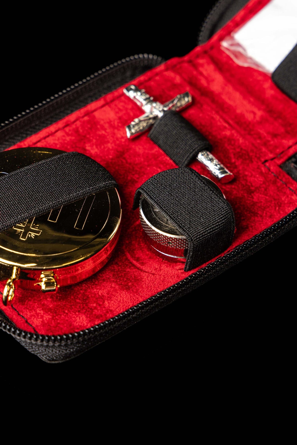 Burse with Liturgical Supplies in a Hard Case