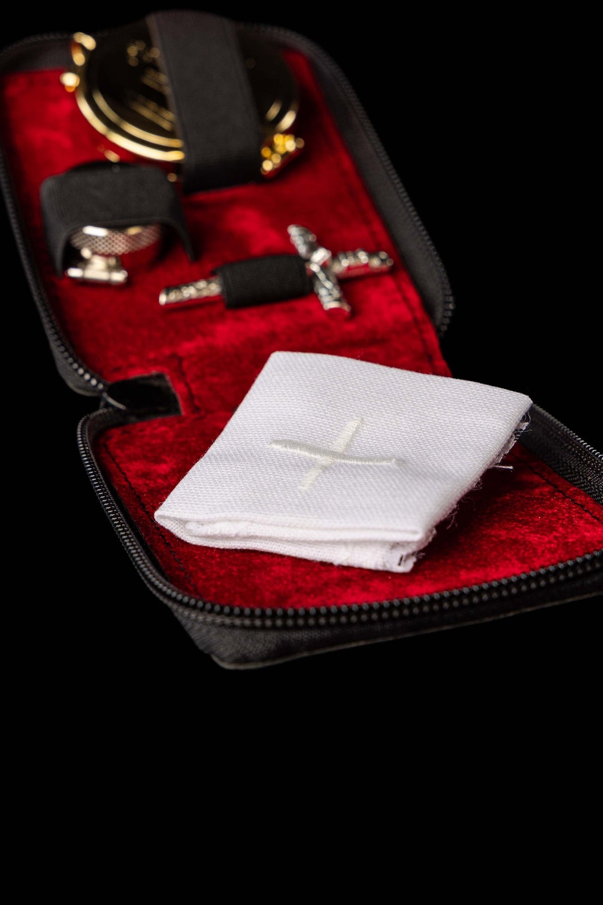 Burse with Liturgical Supplies in a Hard Case