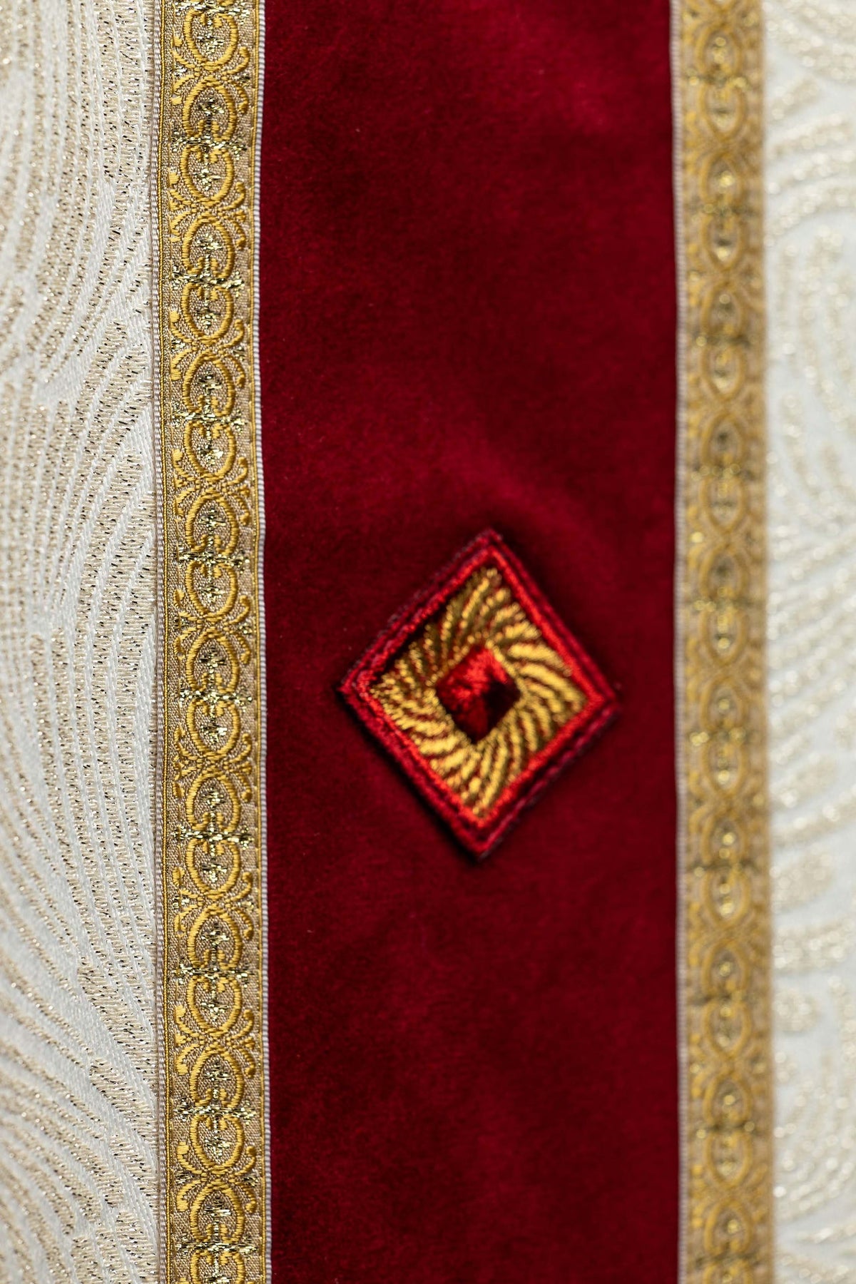 Handcrafted Chasuble with Natural Stones, Handmade 7012