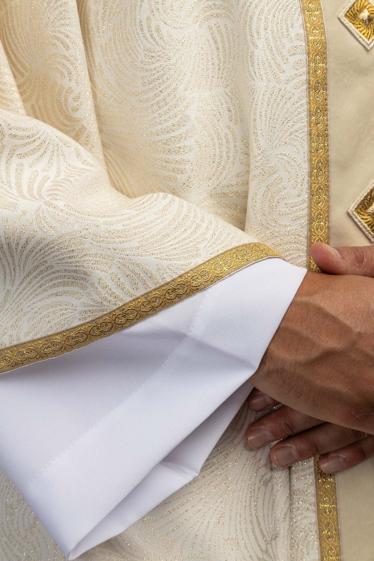 Catholic Chasuble with Natural Stones, Handmade 7012
