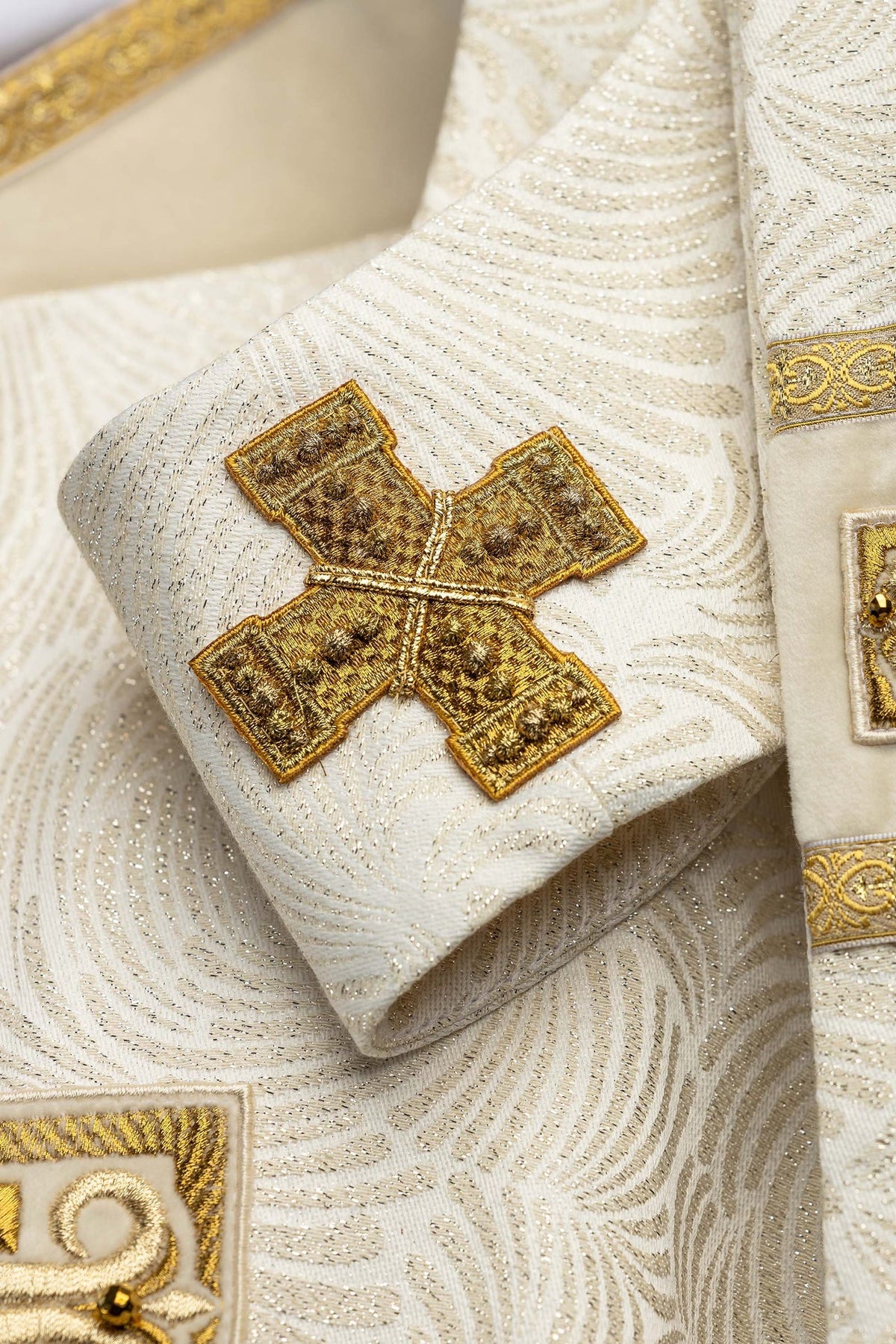 Catholic Chasuble with Natural Stones, Handmade 7012