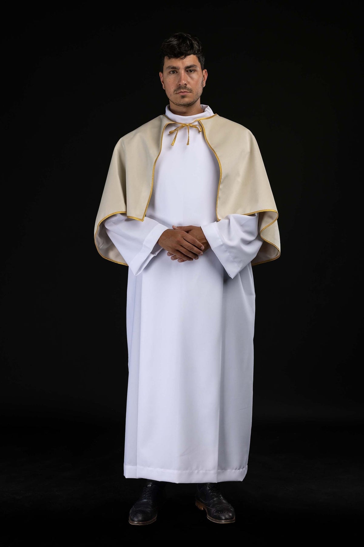 Velvet Altar Server Cape with Ecru Tie