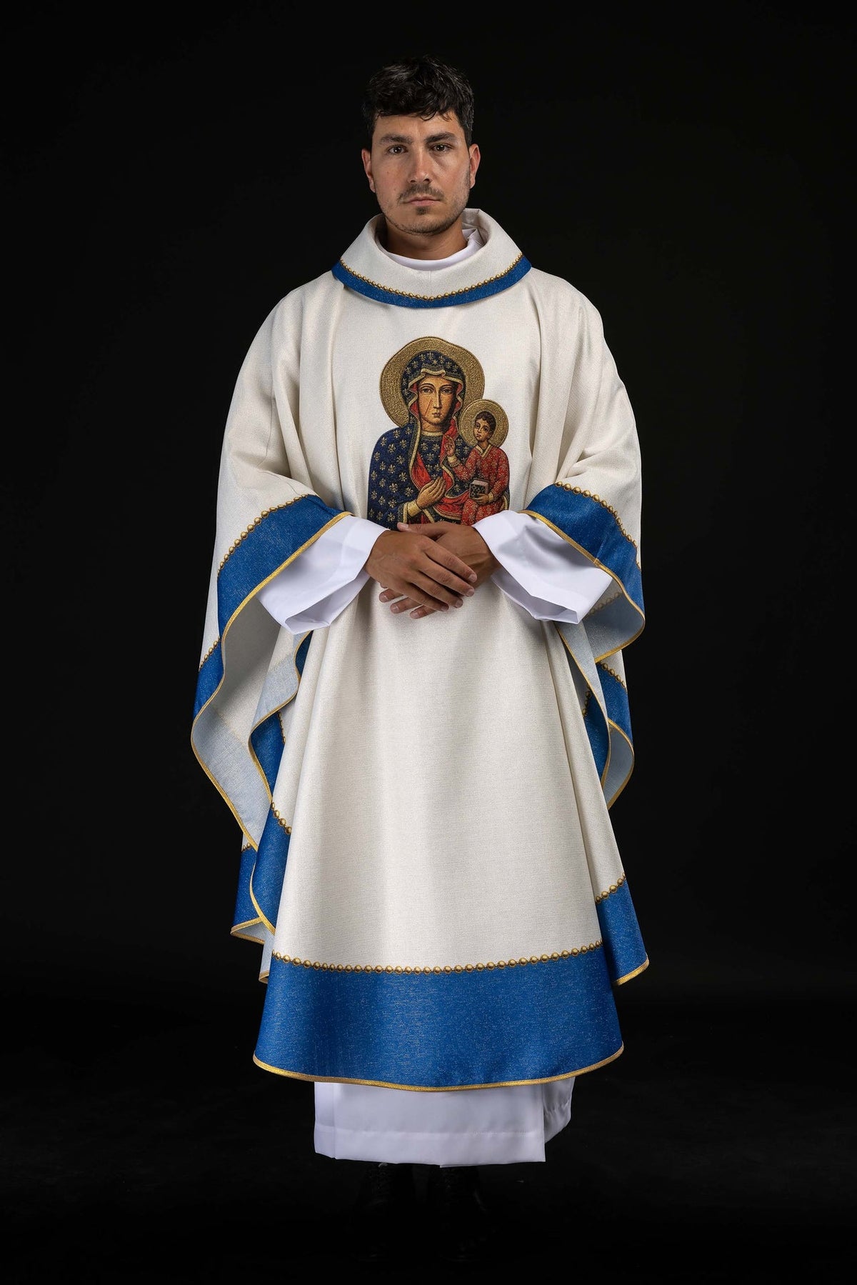 Printed Chasuble with an Image of Our Lady of Częstochowa