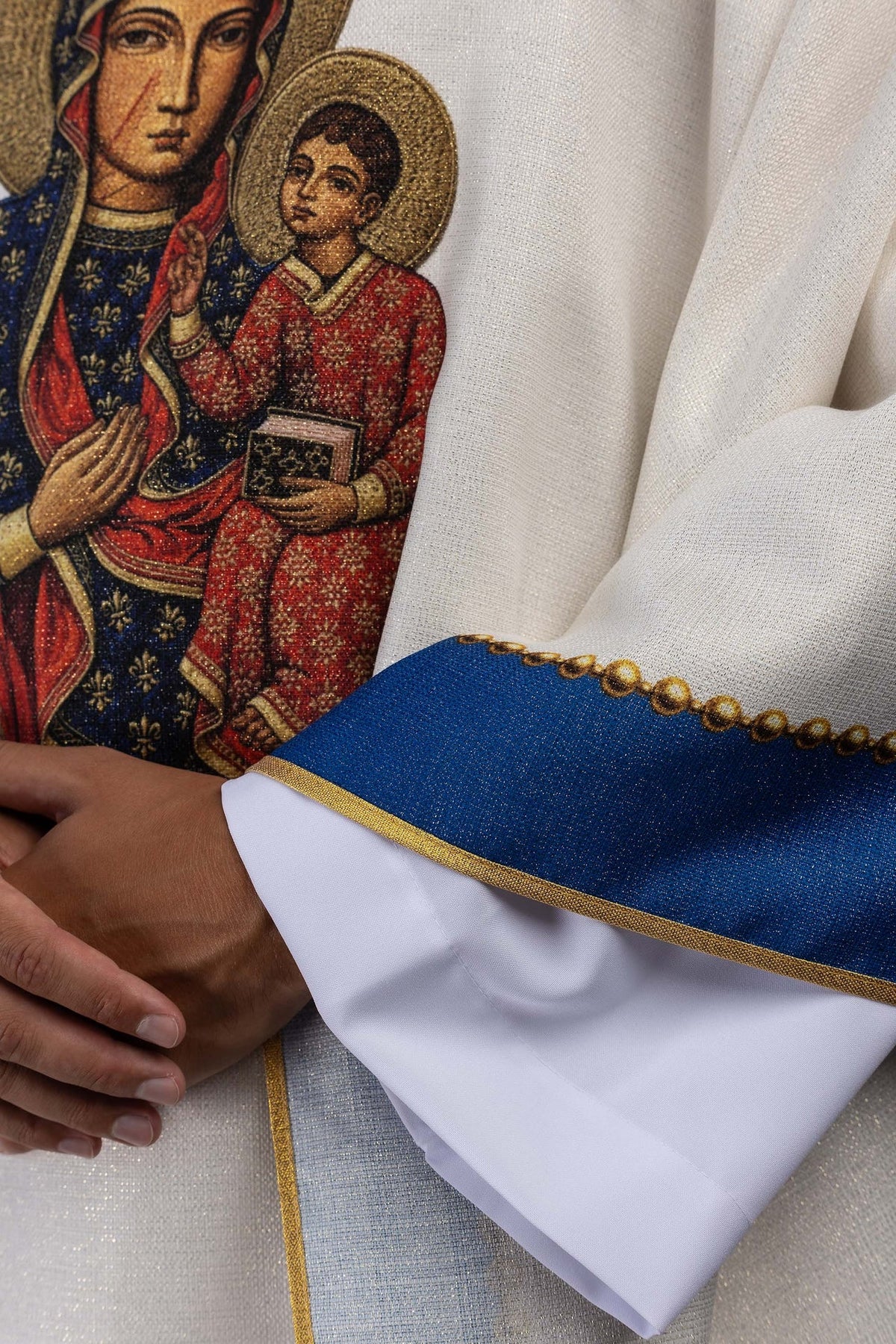 Printed Chasuble with an Image of Our Lady of Częstochowa
