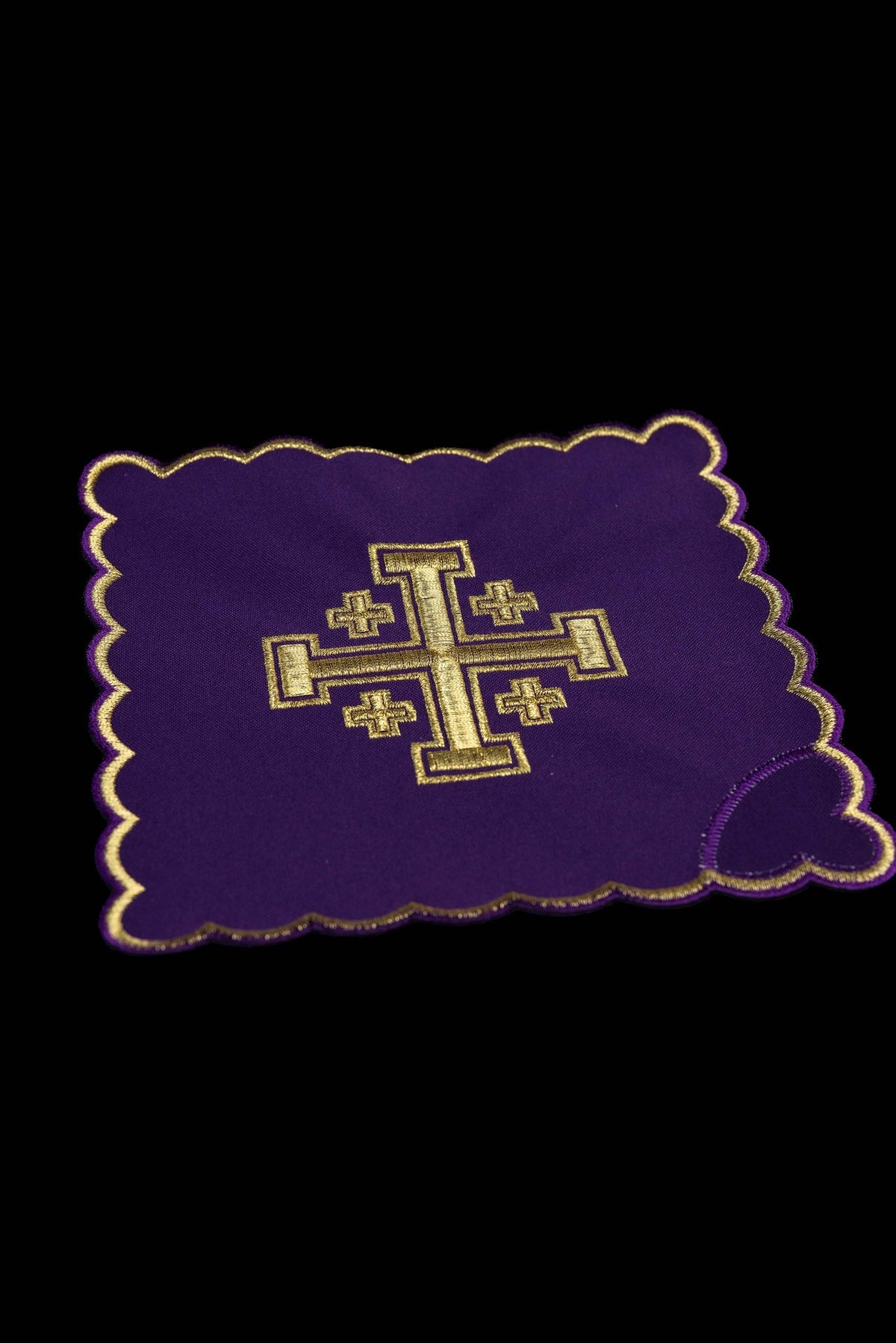 Four-Color Chalice Pall Set with Jerusalem Cross Embroidery