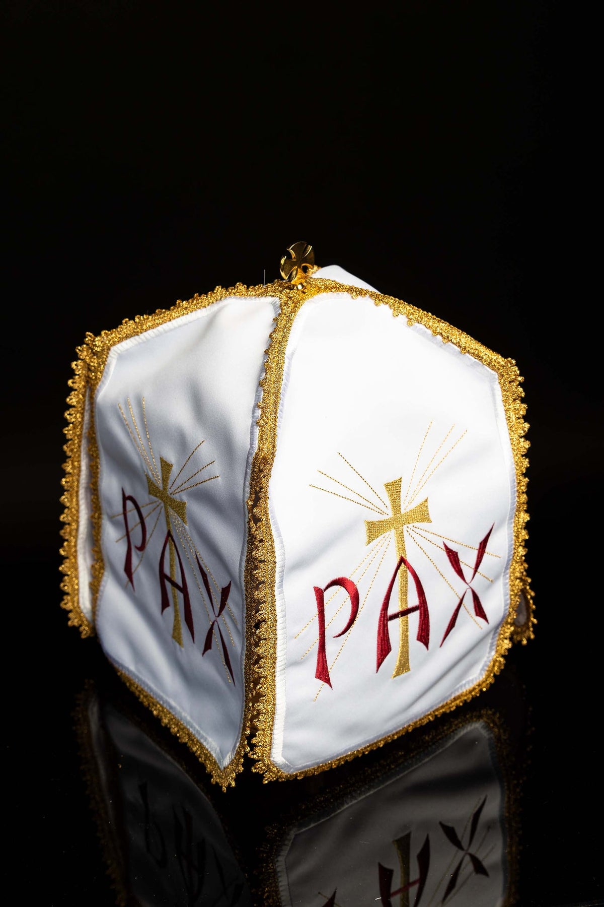 Ciborium Veil with PAX Embroidery and Cross Motif