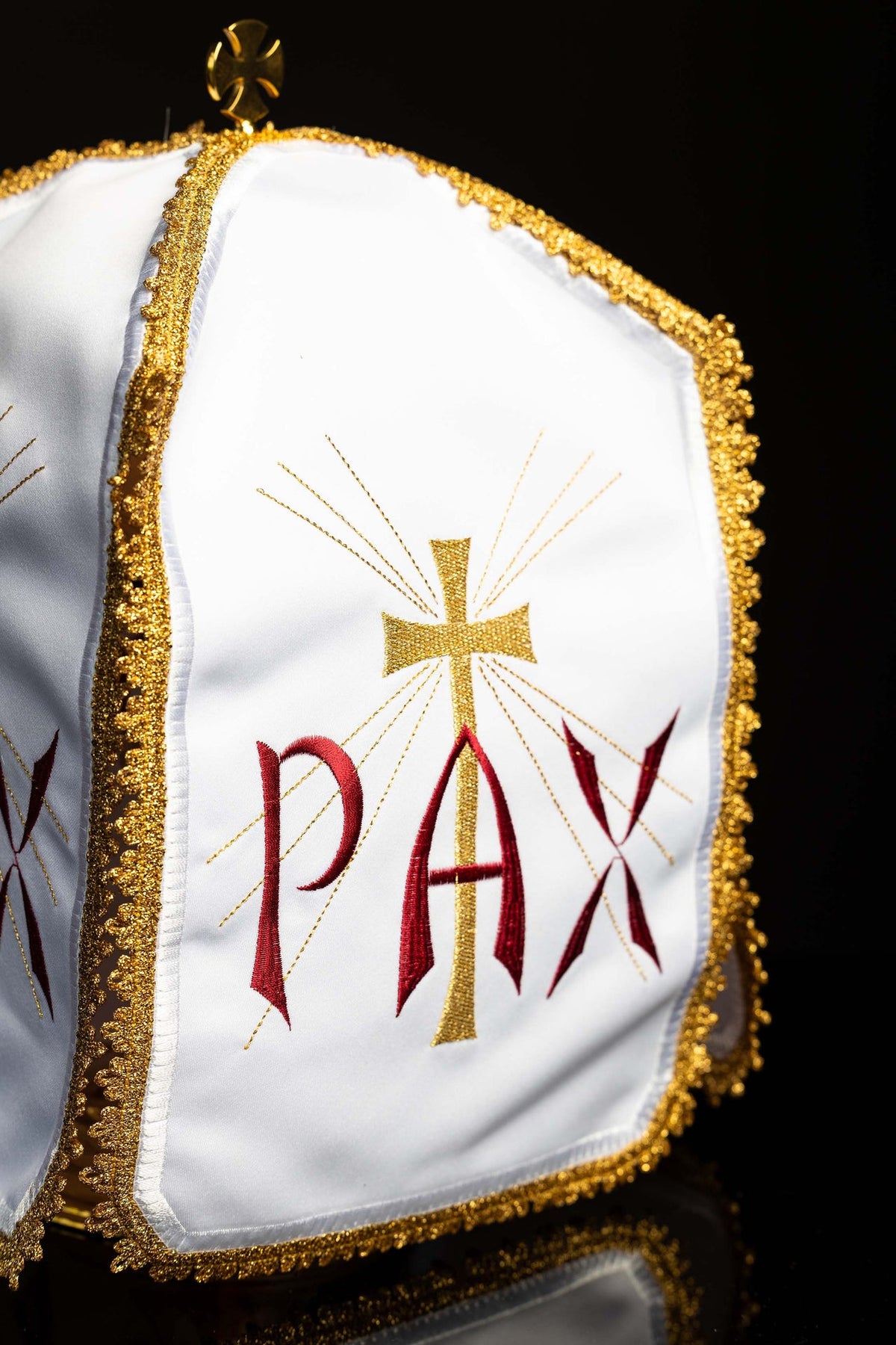 Ciborium Veil with PAX Embroidery and Cross Motif