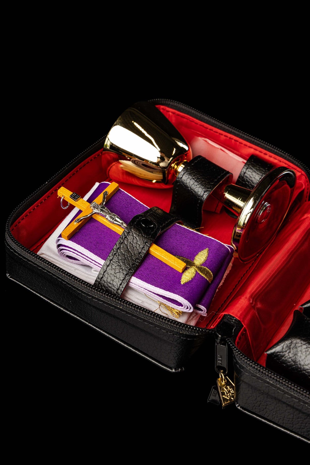 Mission Suitcase with Liturgical Equipment and Shoulder Strap