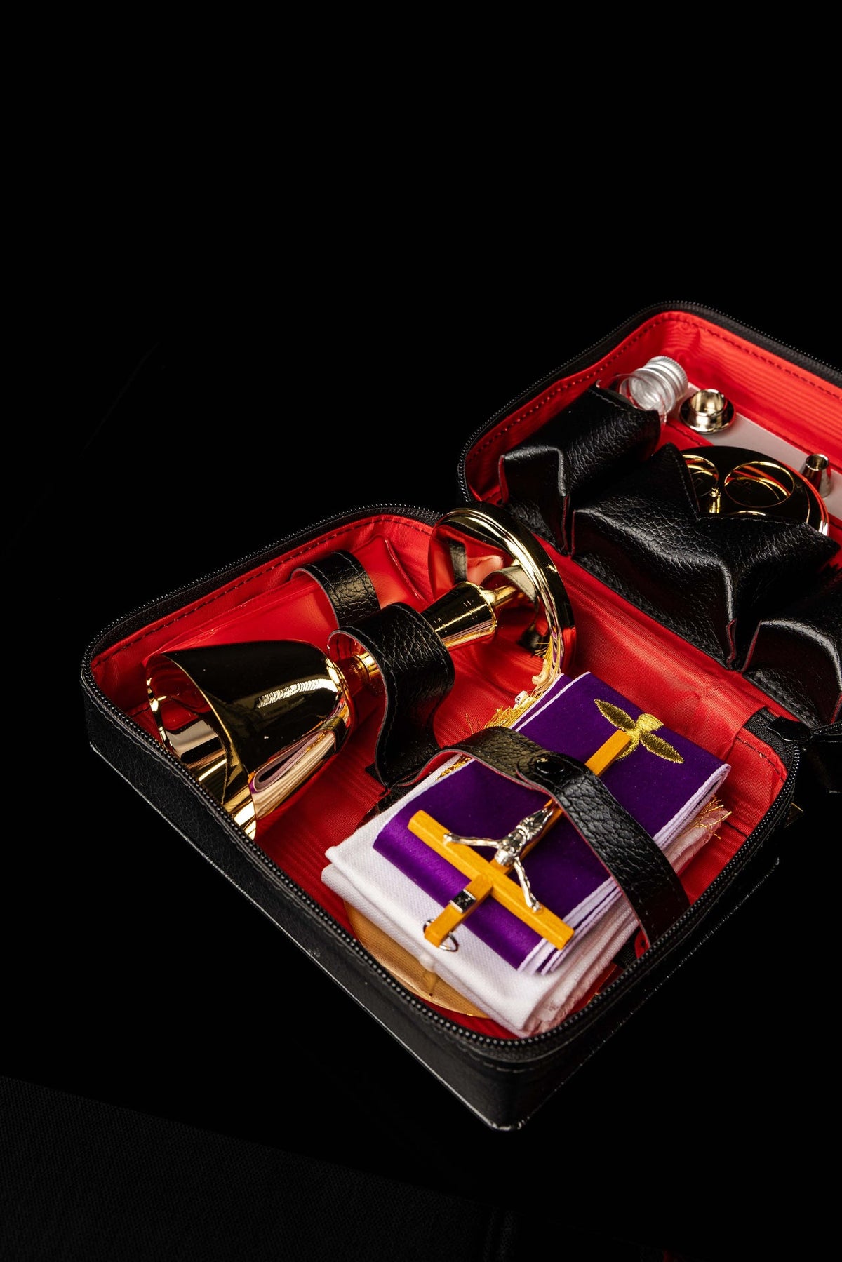 Mission Suitcase with Liturgical Equipment and Shoulder Strap