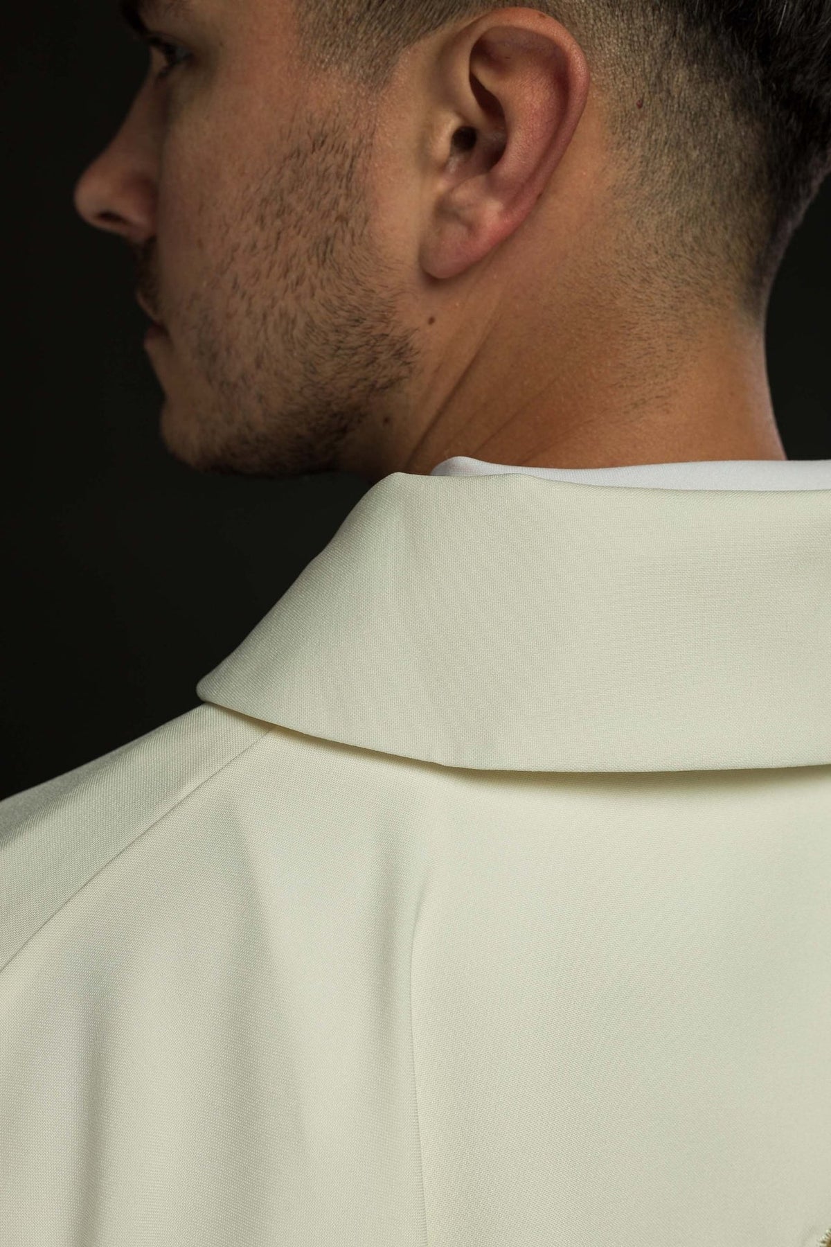 Embroidered chasuble collar close-up from the back