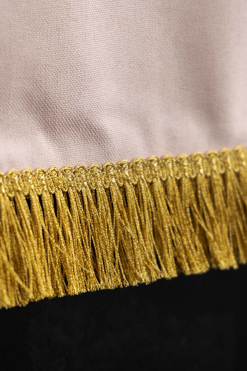 Rose church lectern cover close-up of gold fringe