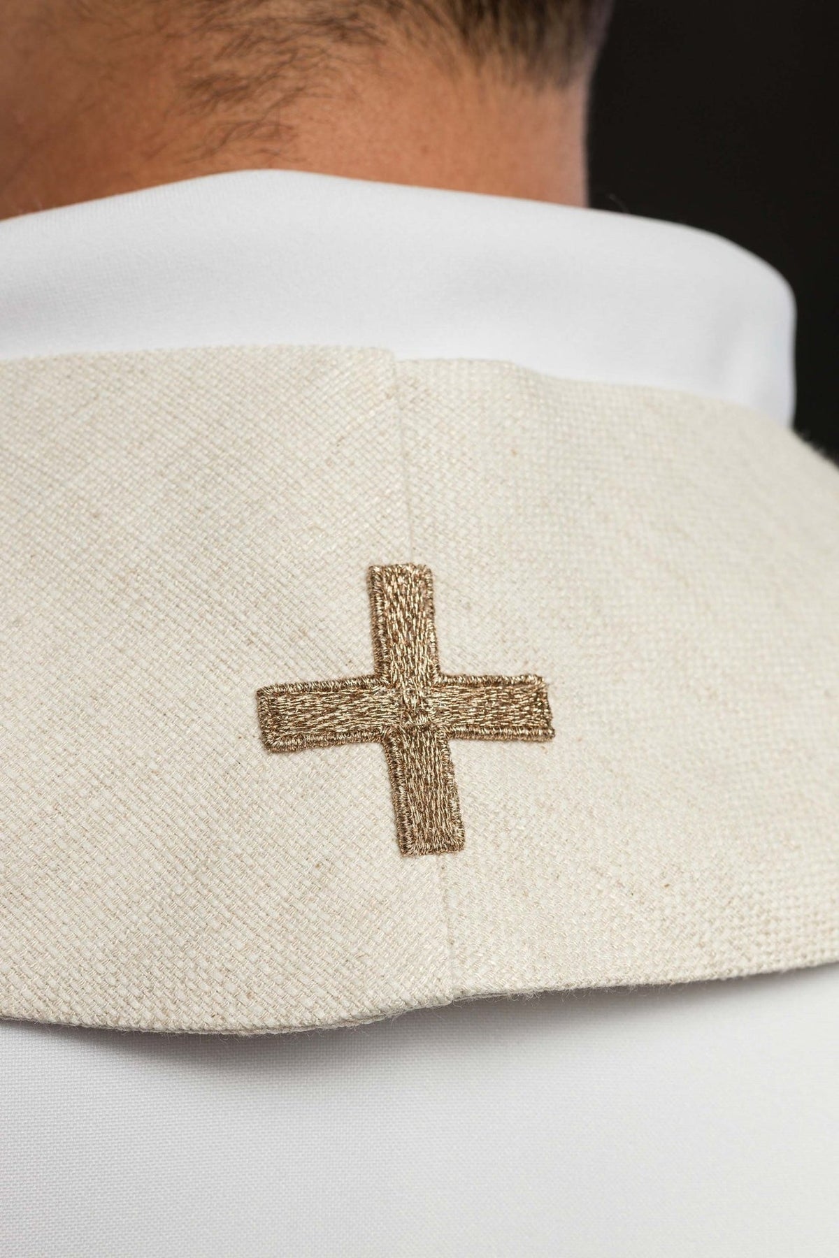 Stuła haftowana ,,Jezus dobry pasterz'' ecru